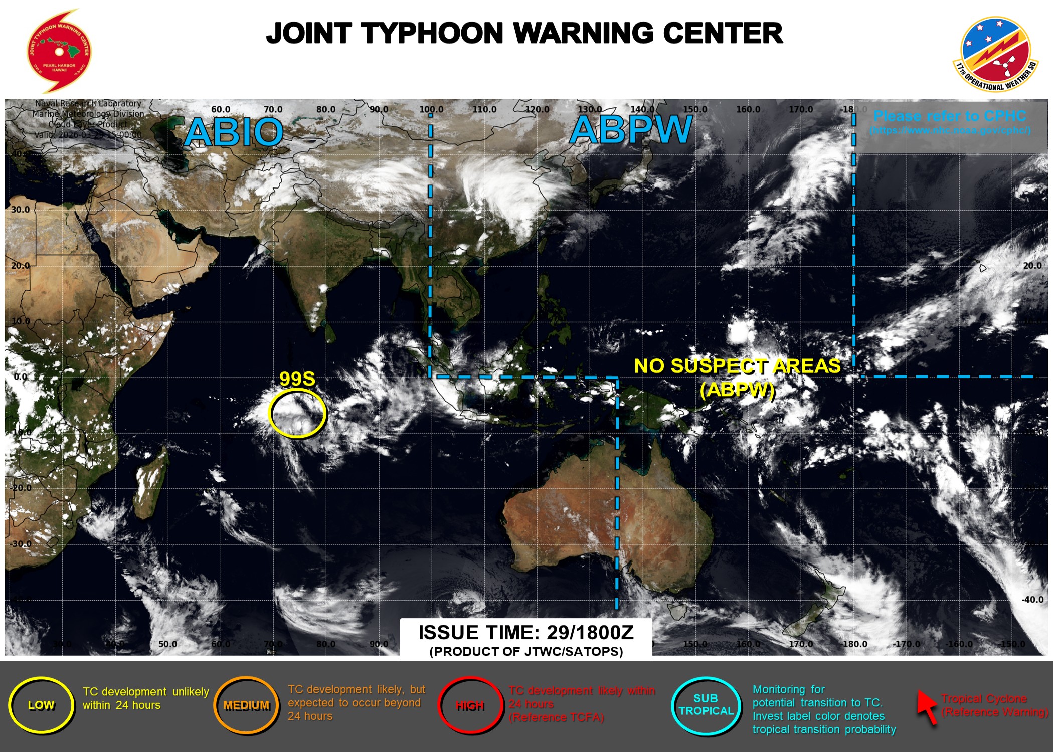 JTWC Significant Tropical Weather Advisory Map