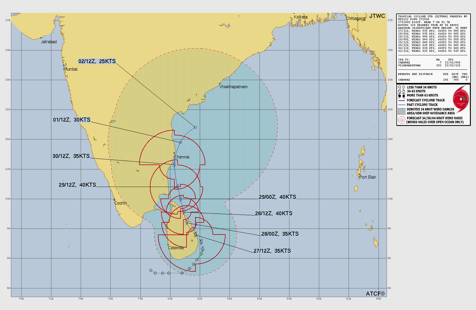 Official forecast cone for Potential Tropical Cyclone FIVE